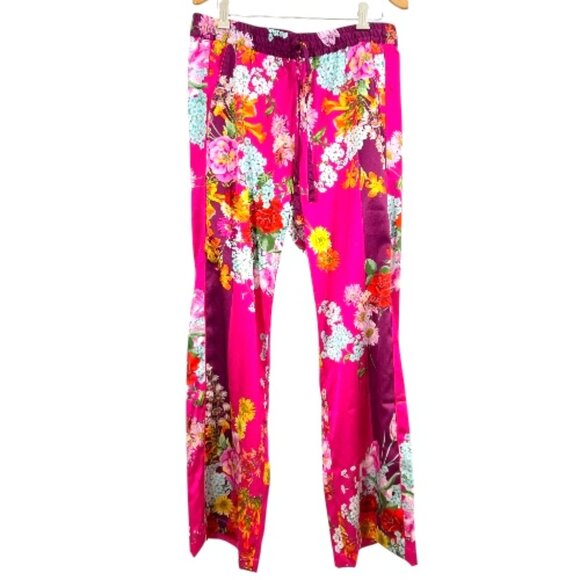 Johnny Was Golden Bouquet Silk Seline Top / Devine Pant Set Small Pre-Loved - Picture 5 of 5